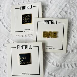 Pintrill 3pc assorted pins with cards